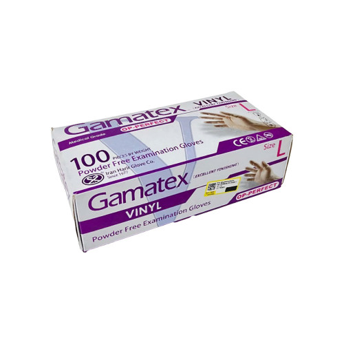 دستکش وینیل گاماتکس سایز M